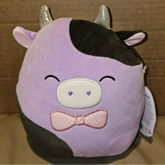 Squishmallow 12 inch Easter 2025 Alexie the Cow with Bowtie RARE SIZE Plush NEW - Picture 2 of 5